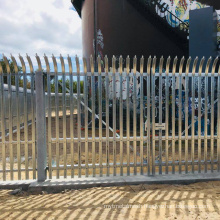 Hot Dipped Galvanized Bent Top Steel Palisade Security Fence